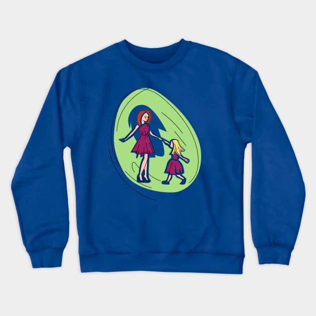 Mom dancing with daughter Crewneck Sweatshirt by holidaystore